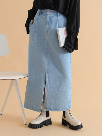 ◎デニムスカート(サックスブルー/ブルー/ネイビー)|ehka sopo(エヘカソポ)通販