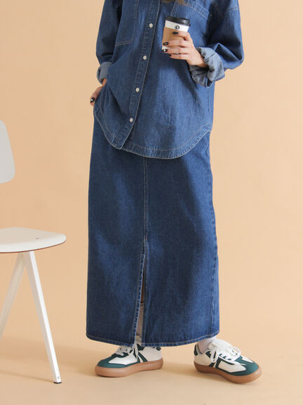 ◎デニムスカート(サックスブルー/ブルー/ネイビー)|ehka sopo(エヘカソポ)通販