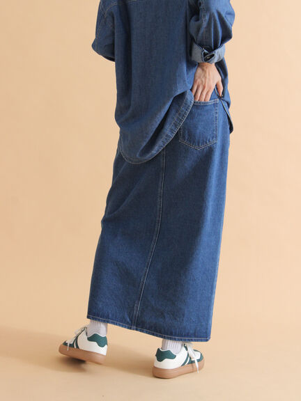 ◎デニムスカート(サックスブルー/ブルー/ネイビー)|ehka sopo(エヘカソポ)通販