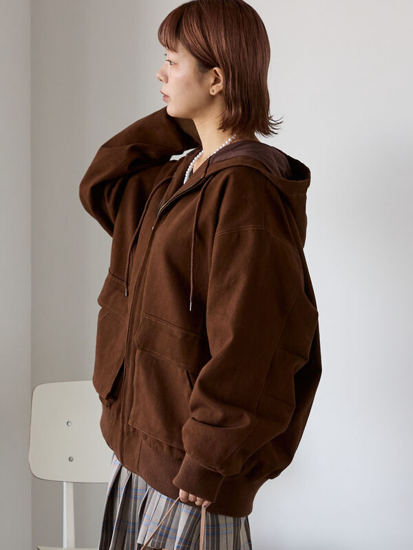 フードブルゾン(ブラウン)|ehka sopo(エヘカソポ)通販