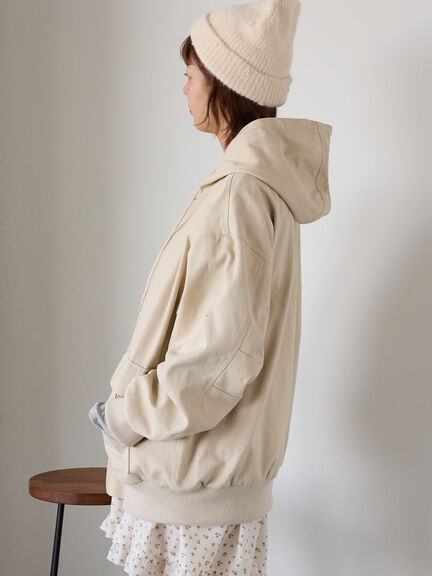 フードブルゾン(ブラック/ブラウン/キナリ)|ehka sopo(エヘカソポ)通販