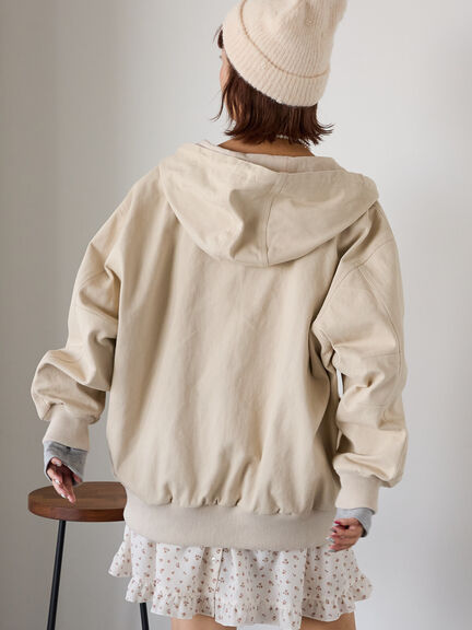 フードブルゾン(ブラック/ブラウン/キナリ)|ehka sopo(エヘカソポ)通販