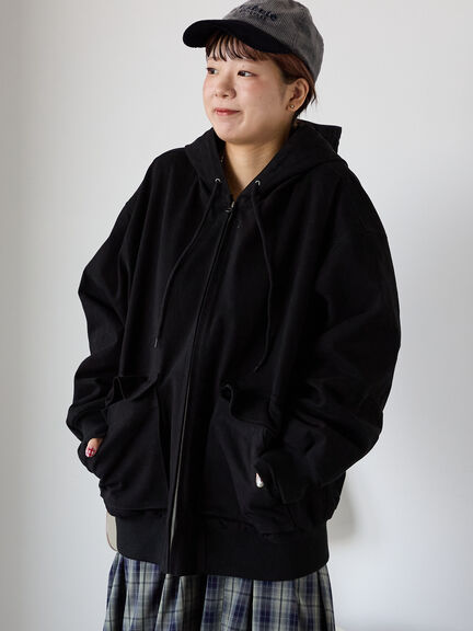フードブルゾン(ブラック/ブラウン/キナリ)|ehka sopo(エヘカソポ)通販