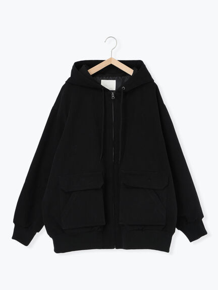 フードブルゾン(ブラック/ブラウン/キナリ)|ehka sopo(エヘカソポ)通販