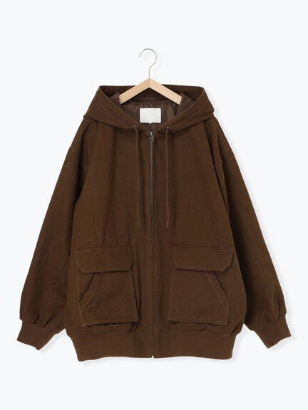 フードブルゾン(ブラック/ブラウン/キナリ)|ehka sopo(エヘカソポ)通販