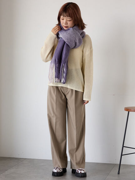 ◎透かし編みニット(モカ/グリーン/キナリ)|ehka sopo(エヘカソポ)通販