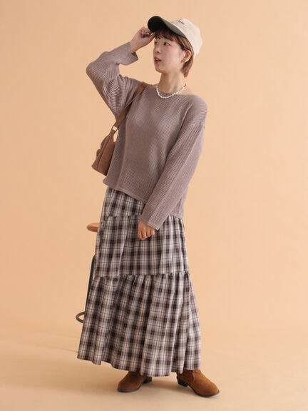 ◎透かし編みニット(モカ/グリーン/キナリ)|ehka sopo(エヘカソポ)通販