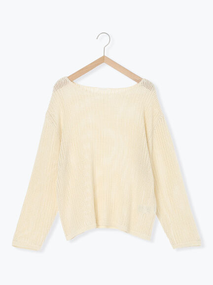 ◎透かし編みニット(モカ/グリーン/キナリ)|ehka sopo(エヘカソポ)通販