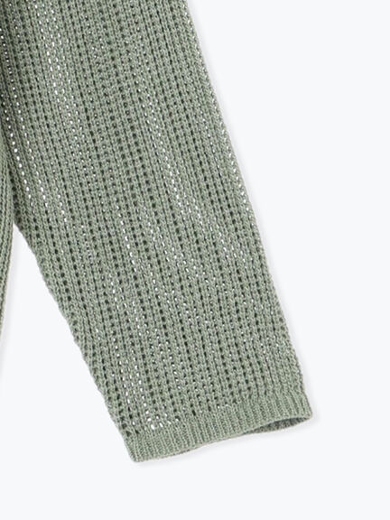 ◎透かし編みニット(モカ/グリーン/キナリ)|ehka sopo(エヘカソポ)通販