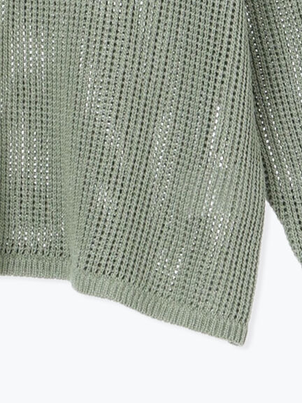 ◎透かし編みニット(モカ/グリーン/キナリ)|ehka sopo(エヘカソポ)通販