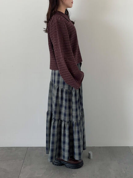 ◎襟付きカーディガン(ブラック/ブラウン/キナリ)|ehka sopo(エヘカソポ)通販