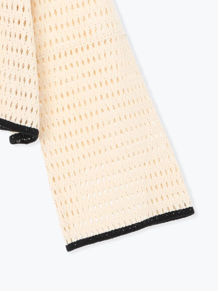 ◎襟付きカーディガン(ブラック/ブラウン/キナリ)|ehka sopo(エヘカソポ)通販