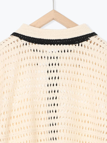 ◎襟付きカーディガン(ブラック/ブラウン/キナリ)|ehka sopo(エヘカソポ)通販