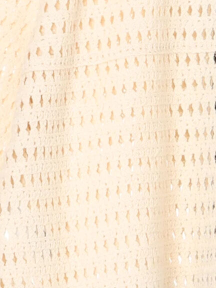 ◎襟付きカーディガン(ブラック/ブラウン/キナリ)|ehka sopo(エヘカソポ)通販