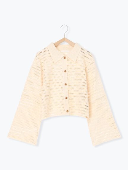 ◎襟付きカーディガン(ブラック/ブラウン/キナリ)|ehka sopo(エヘカソポ)通販