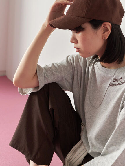 チェーン刺繍7分袖プルオーバー(オフホワイト/チャコールグレー/グリーン/ネイビー/TOPグレー)|Samansa Mos2 blue(サマンサモスモス ブルー)通販