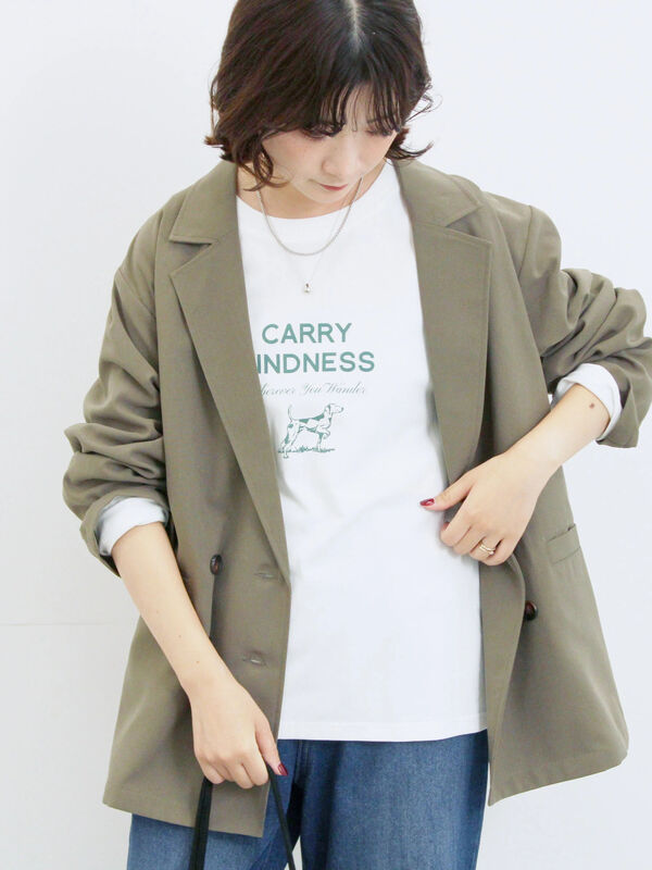 アソートプリントロンT(オフホワイト)|Samansa Mos2 blue(サマンサモスモス ブルー)通販