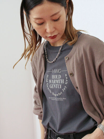 アソートプリントロンT(オフホワイト/チャコールグレー/ベージュ/ダークオレンジ/ブルー)|Samansa Mos2 blue(サマンサモスモス ブルー)通販