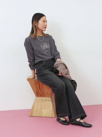 アソートプリントロンT(オフホワイト/チャコールグレー/ベージュ/ダークオレンジ/ブルー)|Samansa Mos2 blue(サマンサモスモス ブルー)通販