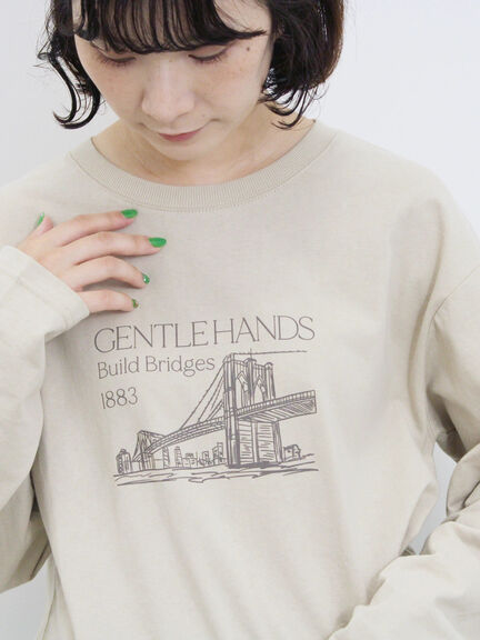 アソートプリントロンT(オフホワイト/チャコールグレー/ベージュ/ダークオレンジ/ブルー)|Samansa Mos2 blue(サマンサモスモス ブルー)通販