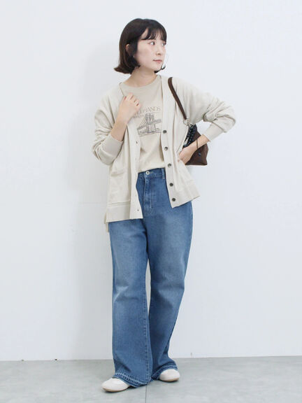 アソートプリントロンT(オフホワイト/チャコールグレー/ベージュ/ダークオレンジ/ブルー)|Samansa Mos2 blue(サマンサモスモス ブルー)通販