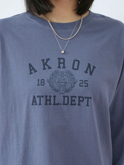 アソートプリントロンT(オフホワイト/チャコールグレー/ベージュ/ダークオレンジ/ブルー)|Samansa Mos2 blue(サマンサモスモス ブルー)通販