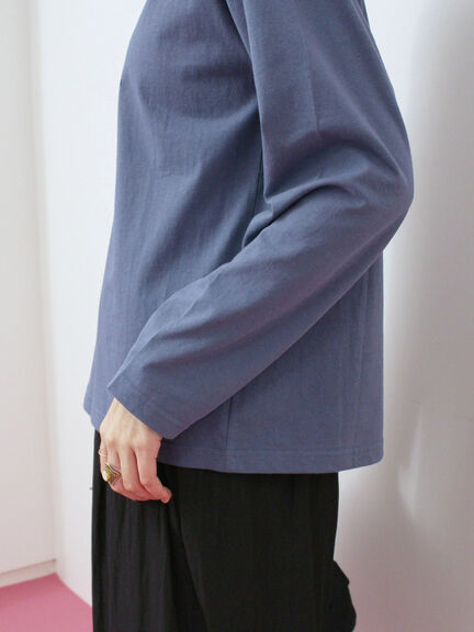 アソートプリントロンT(オフホワイト/チャコールグレー/ベージュ/ダークオレンジ/ブルー)|Samansa Mos2 blue(サマンサモスモス ブルー)通販