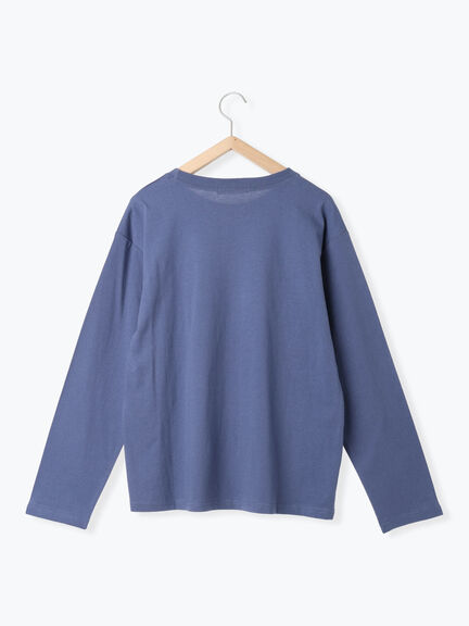 アソートプリントロンT(オフホワイト/チャコールグレー/ベージュ/ダークオレンジ/ブルー)|Samansa Mos2 blue(サマンサモスモス ブルー)通販