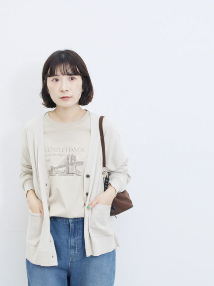 アソートプリントロンT(オフホワイト/チャコールグレー/ベージュ/ダークオレンジ/ブルー)|Samansa Mos2 blue(サマンサモスモス ブルー)通販