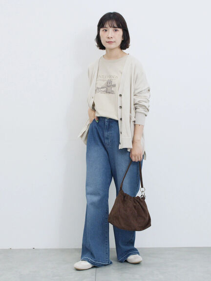 アソートプリントロンT(オフホワイト/チャコールグレー/ベージュ/ダークオレンジ/ブルー)|Samansa Mos2 blue(サマンサモスモス ブルー)通販