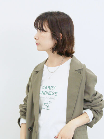 アソートプリントロンT(オフホワイト/チャコールグレー/ベージュ/ダークオレンジ/ブルー)|Samansa Mos2 blue(サマンサモスモス ブルー)通販