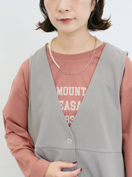 ペプラムベスト(セットアップ可)(グレー/チャコールグレー/ブラウン/カーキ)|Samansa Mos2 blue(サマンサモスモス ブルー)通販