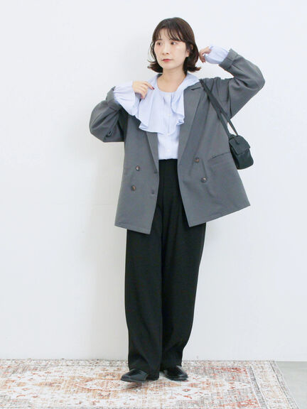 アソートダブルジャケット(チャコールグレー/ベージュ/ブラウン/カーキ)|Samansa Mos2 blue(サマンサモスモス ブルー)通販