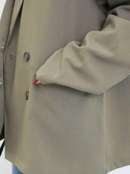 アソートダブルジャケット(チャコールグレー/ベージュ/ブラウン/カーキ)|Samansa Mos2 blue(サマンサモスモス ブルー)通販