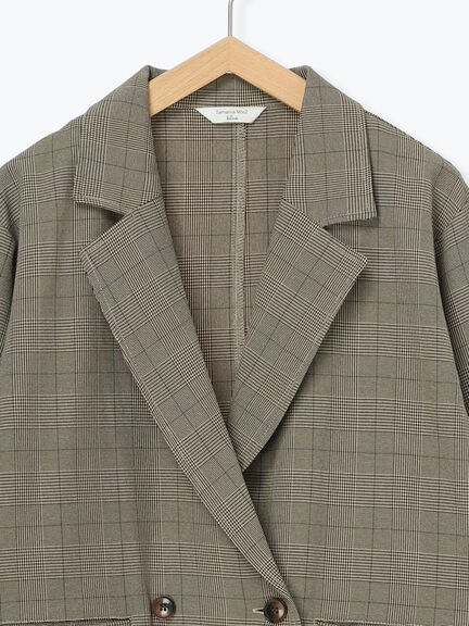 アソートダブルジャケット(チャコールグレー/ベージュ/ブラウン/カーキ)|Samansa Mos2 blue(サマンサモスモス ブルー)通販