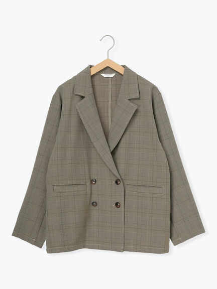 アソートダブルジャケット(チャコールグレー/ベージュ/ブラウン/カーキ)|Samansa Mos2 blue(サマンサモスモス ブルー)通販