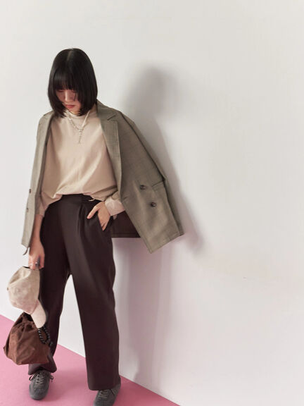 アソートダブルジャケット(チャコールグレー/ベージュ/ブラウン/カーキ)|Samansa Mos2 blue(サマンサモスモス ブルー)通販