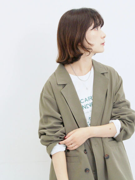 アソートダブルジャケット(チャコールグレー/ベージュ/ブラウン/カーキ)|Samansa Mos2 blue(サマンサモスモス ブルー)通販