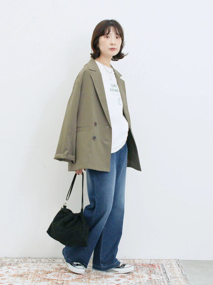 アソートダブルジャケット(チャコールグレー/ベージュ/ブラウン/カーキ)|Samansa Mos2 blue(サマンサモスモス ブルー)通販