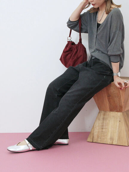 【ECO DENIM 】 フレアパンツ(チャコールグレー/ブルー/ネイビー)|Samansa Mos2 blue(サマンサモスモス ブルー)通販