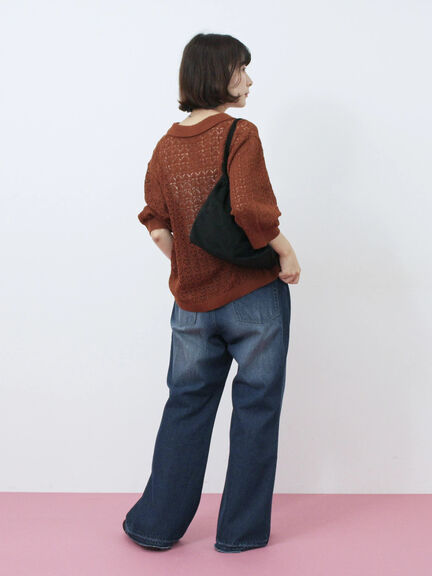 【ECO DENIM 】 フレアパンツ(チャコールグレー/ブルー/ネイビー)|Samansa Mos2 blue(サマンサモスモス ブルー)通販