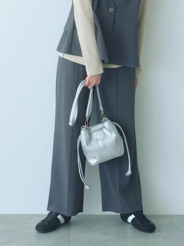 ストレートパンツ(セットアップ可)(チャコールグレー)|Samansa Mos2 blue(サマンサモスモス ブルー)通販