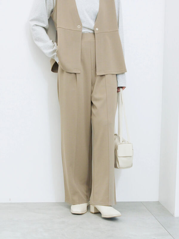 ストレートパンツ(セットアップ可)(カーキ)|Samansa Mos2 blue(サマンサモスモス ブルー)通販