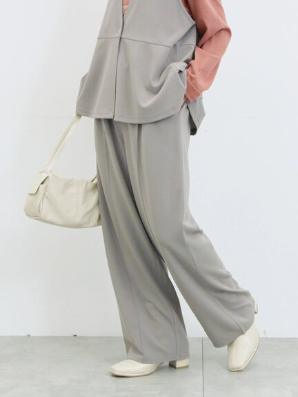 ストレートパンツ(セットアップ可)(グレー/チャコールグレー/ブラウン/カーキ)|Samansa Mos2 blue(サマンサモスモス ブルー)通販