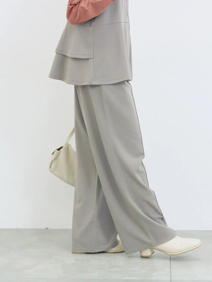 ストレートパンツ(セットアップ可)(グレー/チャコールグレー/ブラウン/カーキ)|Samansa Mos2 blue(サマンサモスモス ブルー)通販