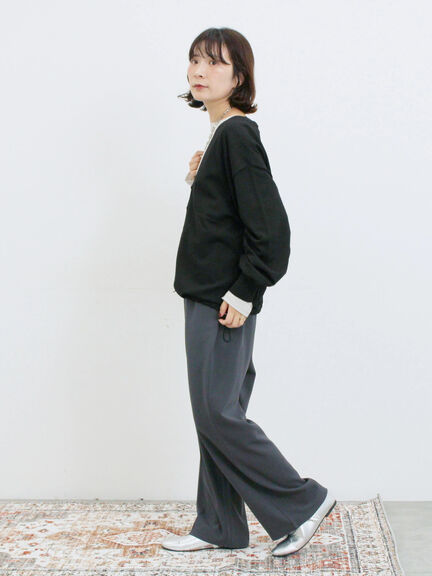 ストレートパンツ(セットアップ可)(グレー/チャコールグレー/ブラウン/カーキ)|Samansa Mos2 blue(サマンサモスモス ブルー)通販