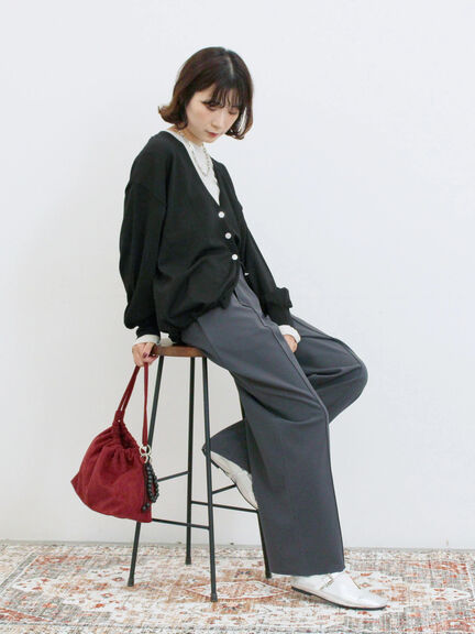 ストレートパンツ(セットアップ可)(グレー/チャコールグレー/ブラウン/カーキ)|Samansa Mos2 blue(サマンサモスモス ブルー)通販