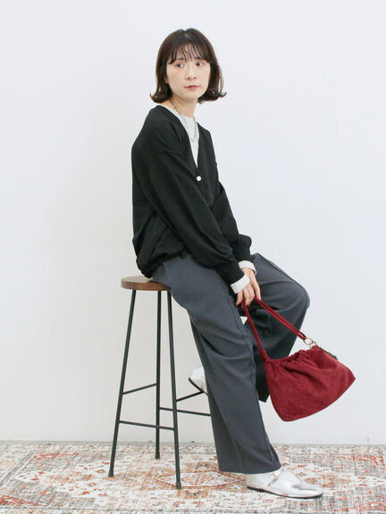 ストレートパンツ(セットアップ可)(グレー/チャコールグレー/ブラウン/カーキ)|Samansa Mos2 blue(サマンサモスモス ブルー)通販