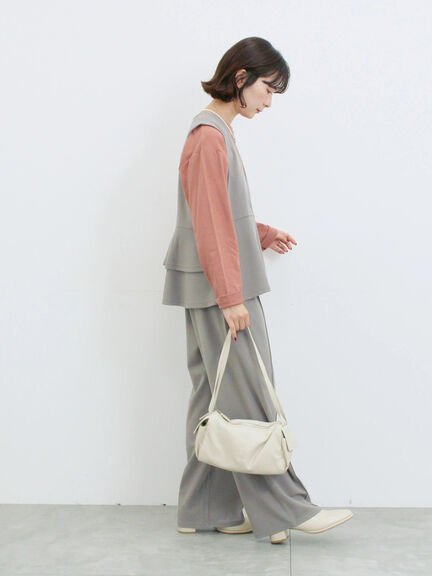 ストレートパンツ(セットアップ可)(グレー/チャコールグレー/ブラウン/カーキ)|Samansa Mos2 blue(サマンサモスモス ブルー)通販