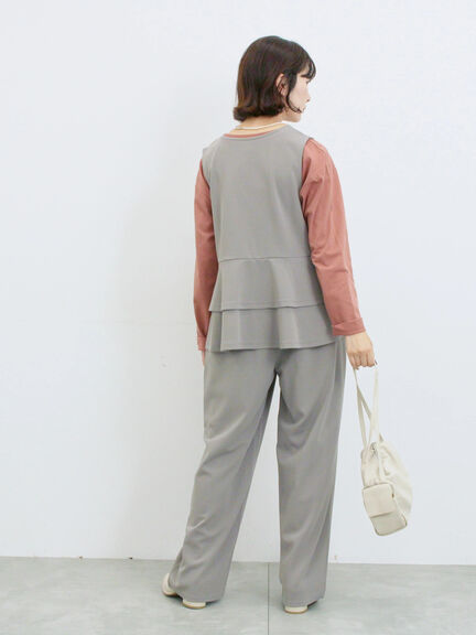 ストレートパンツ(セットアップ可)(グレー/チャコールグレー/ブラウン/カーキ)|Samansa Mos2 blue(サマンサモスモス ブルー)通販